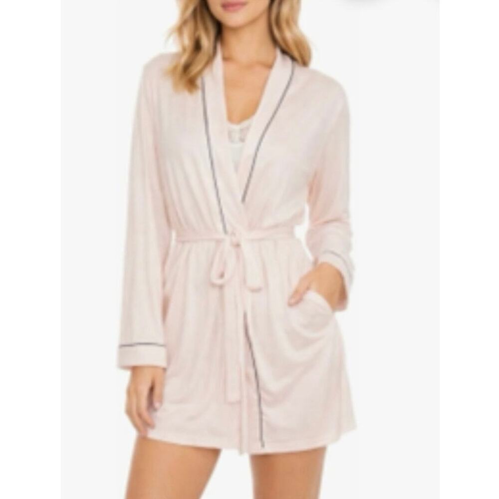 Eberjey Soft Pink Wrap Robe – Size S/M